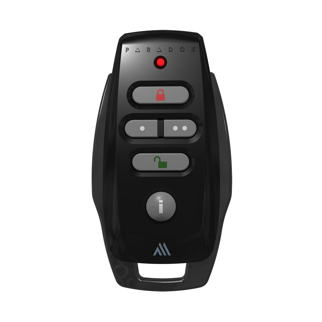 Paradox Mando Control remoto de 5 botones inalámbrico bidireccional negro · Ref. REM25M-XX7