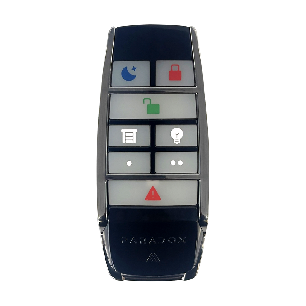 Paradox Mando Control remoto de 8 botones inalámbrico bidireccional Negro · Ref. REM28M-XX7