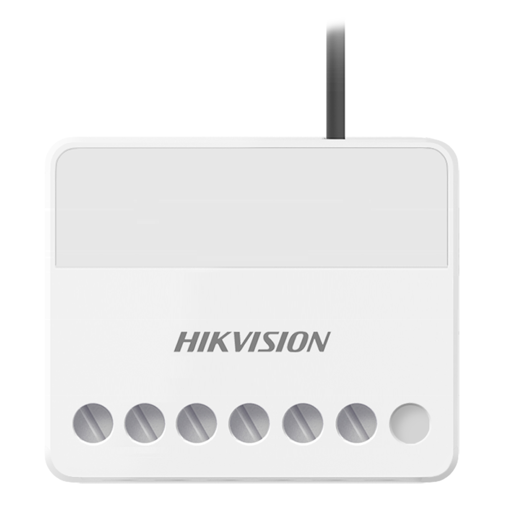 Hikvision Módulo de relés inalámbrico 12Vdc Hikvision para sistema AXPRO · Ref. DS-PM1-O1L-WE