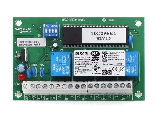 RP296E04000A - Módulo Expansor de 4 salidas a relé de Grado 3 para centrales LightSYS+
