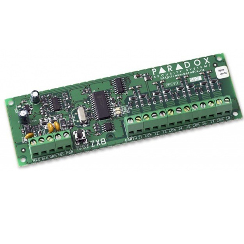 ZX8 - Módulo expansor de 8 zonas ( 16 con ATZ ) + 1 salida PGM. Grado 3