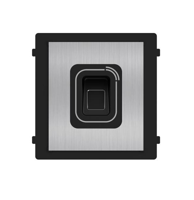 Hikvision Módulo extensión videportero lector de huellas y tarjetas MF 13,56 MHz Acero inoxidable · Ref. DS-KD-MFB/S