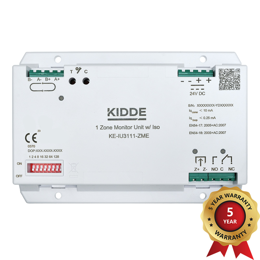 Kidde Módulo inteligente direccionable con aislador (alimentación ext.) · Ref. KE-IU3111-ZME