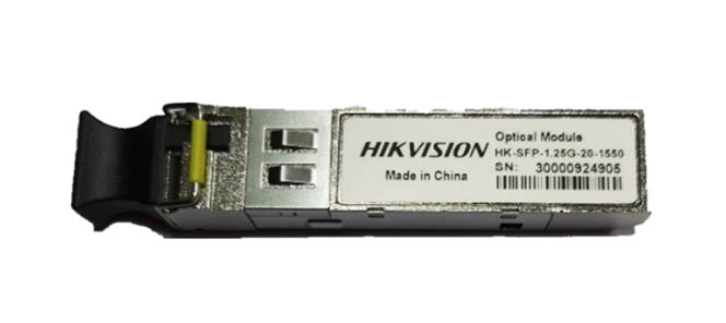Hikvision Módulo SFP 1.25G 3.3V MSA 20Km Conector LC bidireccional. Monomodo Longitud onda Tx1550nm/Rx1310nm · Ref. HK-1.25G-20-1550