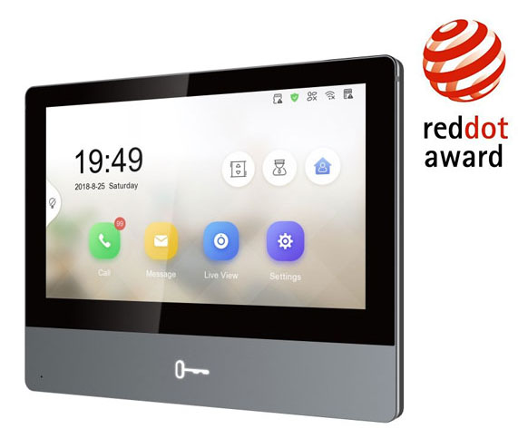 Hikvision Monitor interior de 7" panel de metal Ethernet + WIFI. POE IP · Ref. DS-KH8350-WTE1/EU