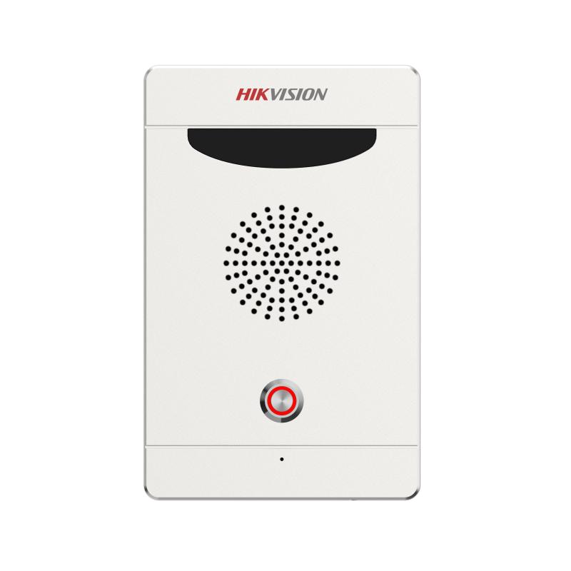 Hikvision Panel Estación de alarma de pánico con audio Aluminio IP65 IK08 1 botón · Ref. DS-PEA103-K1