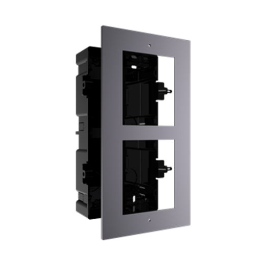 DS-KD-ACF2 - Panel frontal y caja de registro encastrada para 2 módulos de videoportero Hikvision