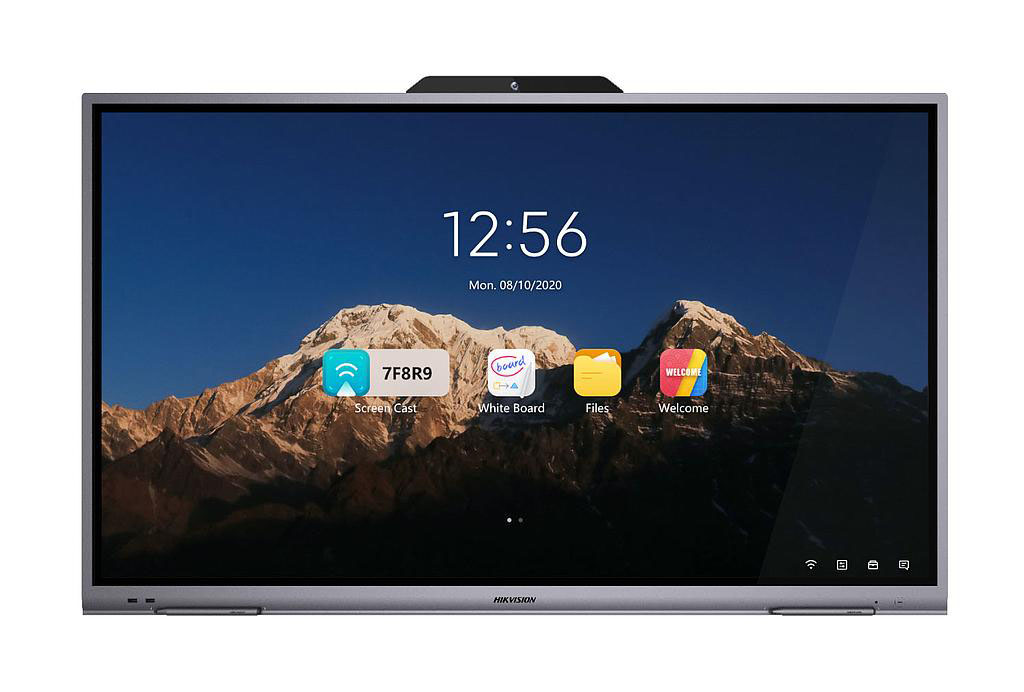 Hikvision Pantalla interactiva 4K 86" Videoconferencia cámara 8MP 6xMIC 2xAltavoces. Diseño UltraSlim Perfil Aluminio Duplicación inalámbrica de