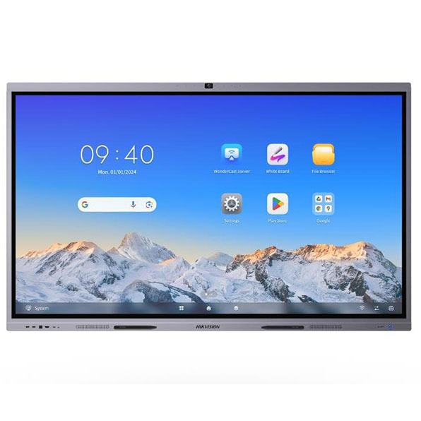 DS-D5C86RB/B(EDLA) - Pantalla interactiva UHD 4K 86" 3840×2160 Certificado EDLA. RAM 8GB, 128GB. Cámara. Micro Altavoces 2x20W + 25W loudspeaker. Bluetooth