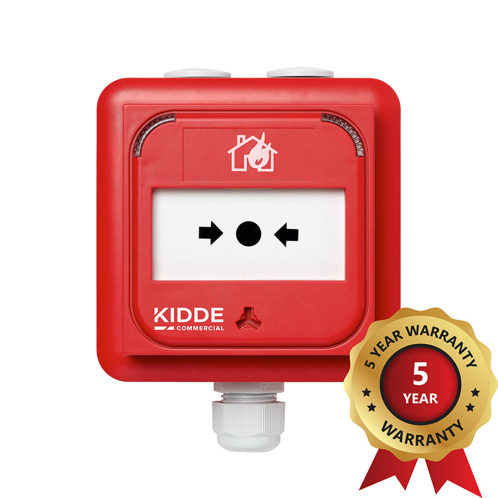 KE-DM3110R-IP - Pulsador analógico de alarma de incendios rojo con aislador incorporado