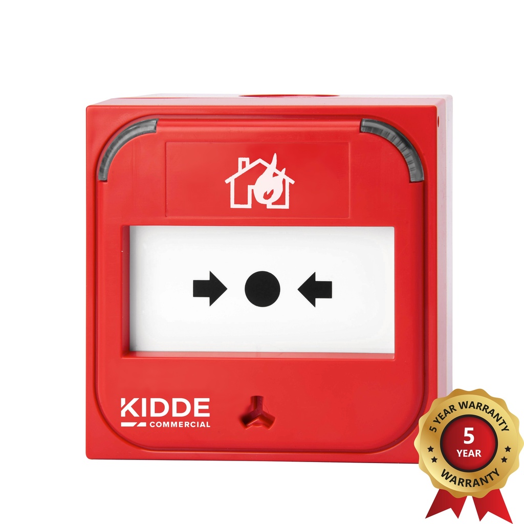 KE-DM3010R-KIT - Pulsador análogico direccionable inteligente de la serie 3000 con caja de superficie. Interior Color Rojo