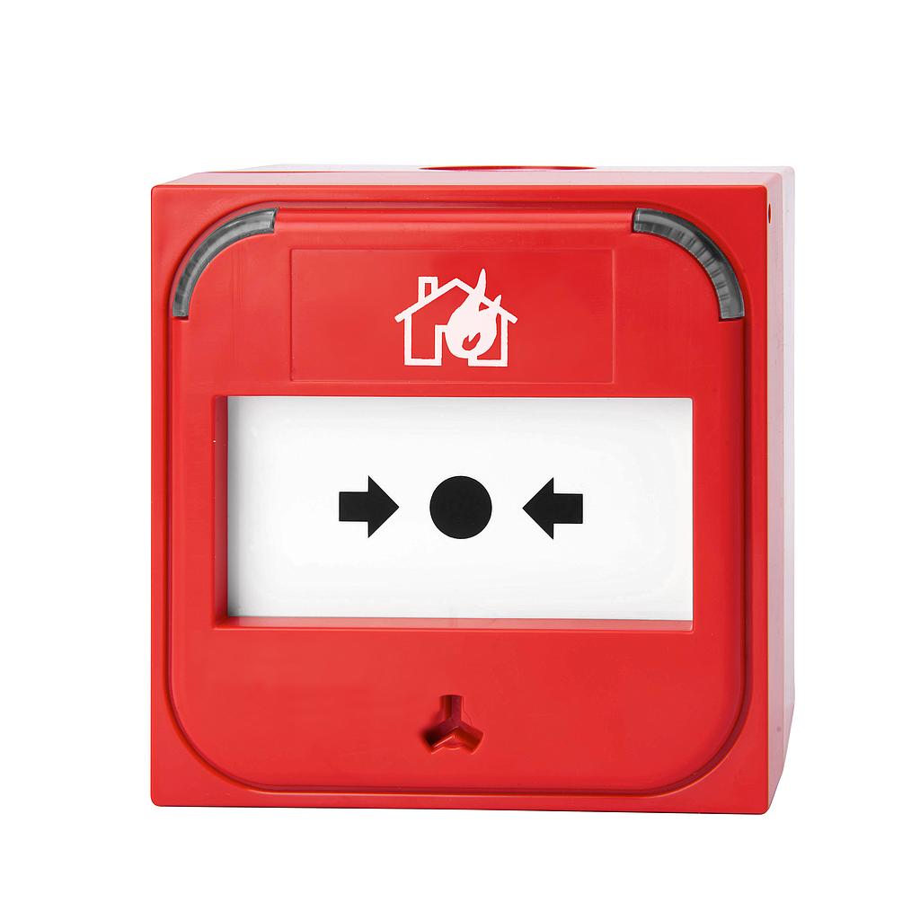Kidde Pulsador convencional inteligente para montaje en superficie, 100 Ω Rojo · Ref. NC-MC-100-RKIT