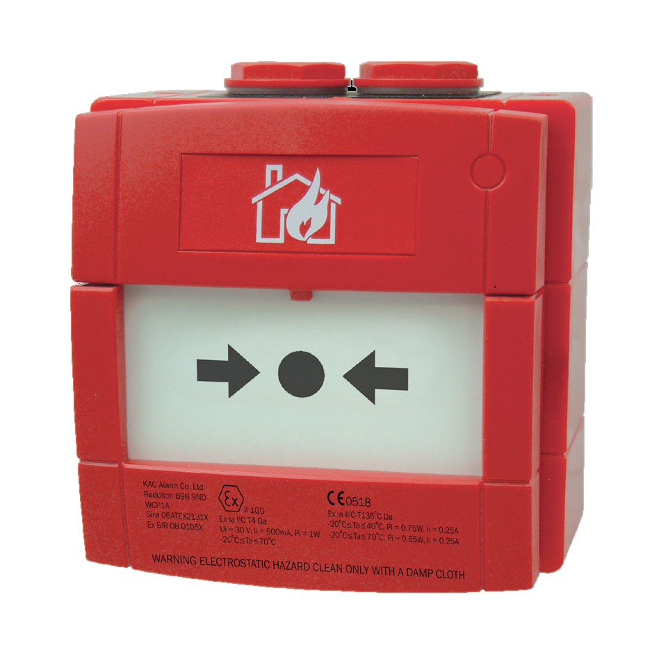 Aritech Pulsador manual de alarma intrínsecamente seguro para exteriores. Rojo. · Ref. DMN700E-IS