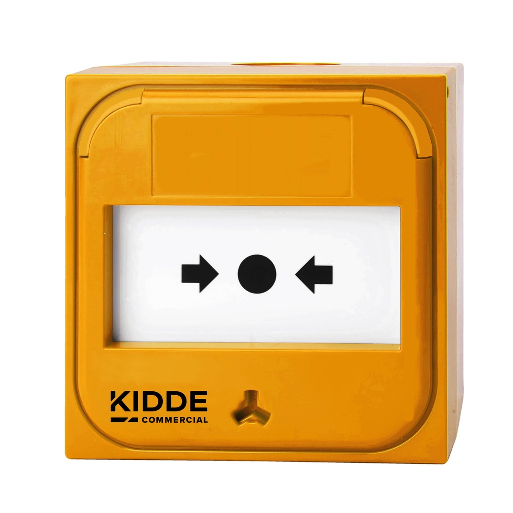 Kidde Pulsador manual para el control de sistemas de emergencia amarillo para aplicaciones de montaje empotrado 0 Ω · Ref. NC-MC-0-Y