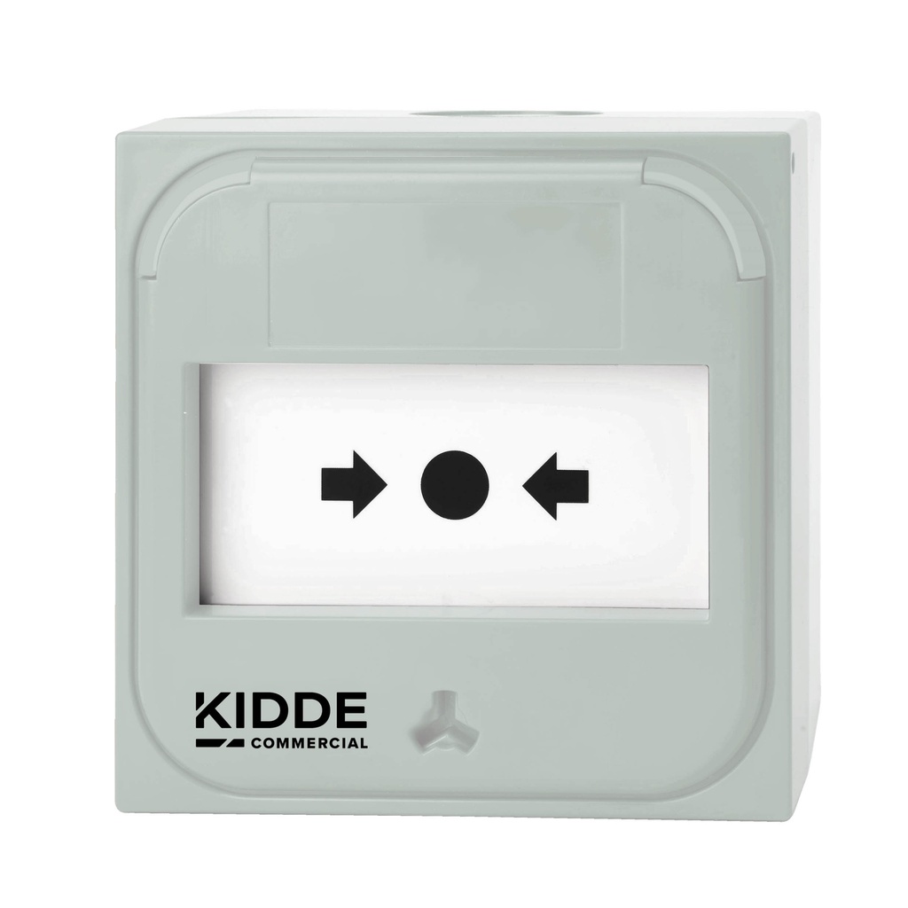 Kidde Pulsador manual para el control de sistemas de emergencia blanco para aplicaciones de montaje empotrado 0 Ω · Ref. NC-MC-0-W