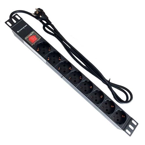 Regleta de 8 tomas con interruptor y cable de 2 m · Ref. BSC02927