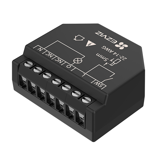 EZVIZ Relé WiFi Inteligente Color Negro Control inalámbrico de iluminación Medición consumo eléctrico · Ref. CS-T35-R100-WM