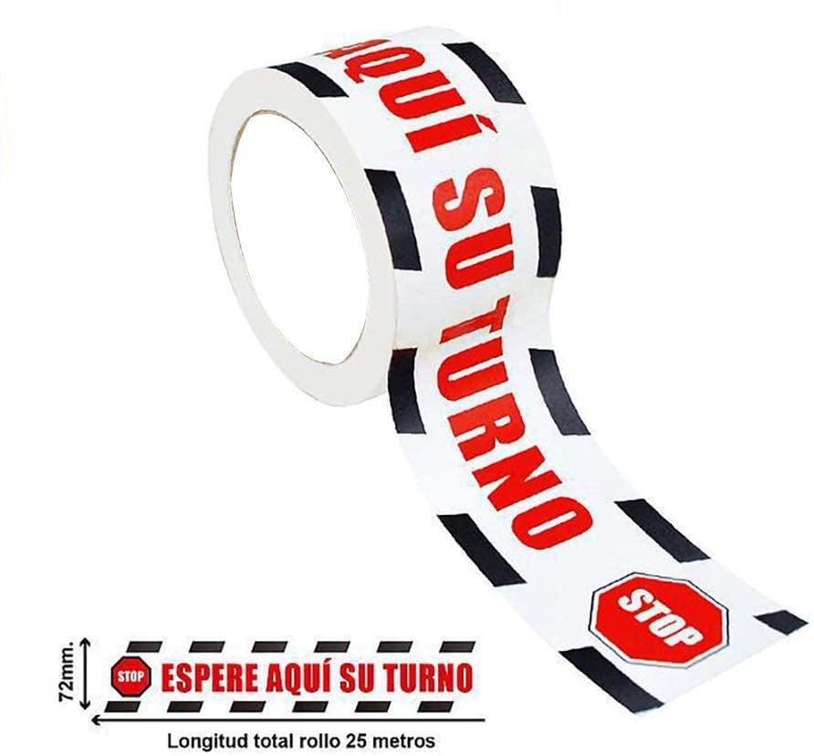 Rollo de Precinto Espere su Turno · Ref. BSC20588