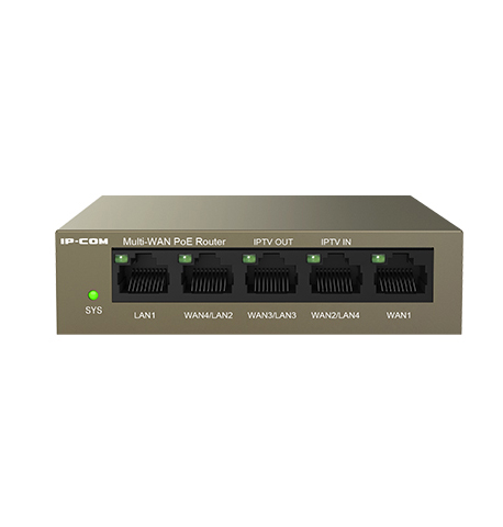 IPCOM Router 5 puertos (4 PoE) administrado en la nube · Ref. M20-PoE
