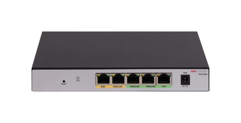 Hikvision Router todo en uno de 5 puertos Gigabit · Ref. DS-3WG105G-SI