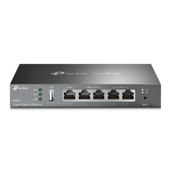 TP-Link Router VPN Gigabit Omada 5 puertos Gigabit · Ref. ER605