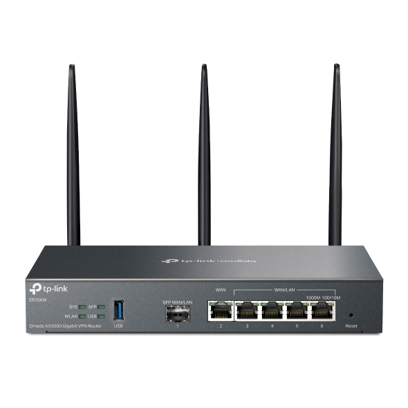 TP-Link Router VPN Gigabit Omada AX3000 Doble banda · Ref. ER706W