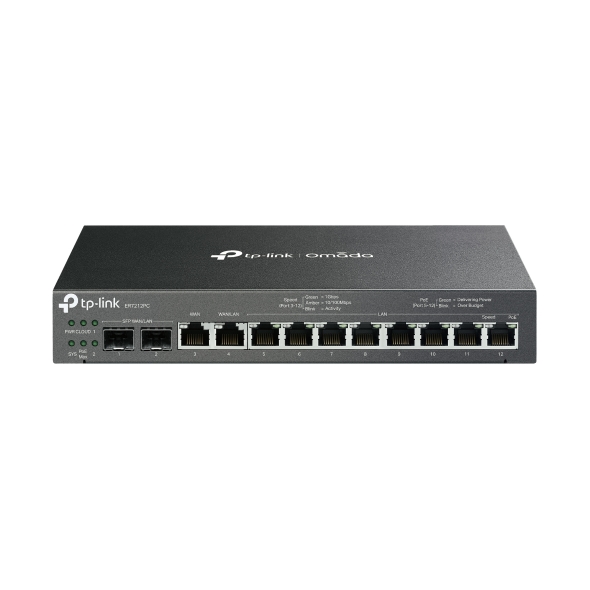 TP-Link Router VPN Omada Gigabit 3-in-1 12 puertos 8 PoE · Ref. ER7212PC
