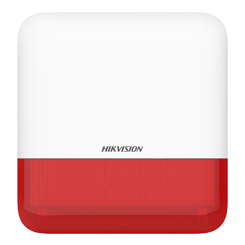Hikvision Sirena inalámbrica de exterior compatible 868 Mhz Hikvision AXPRO Indicador Rojo · Ref. DS-PS1-E-WE (Red Indicator)