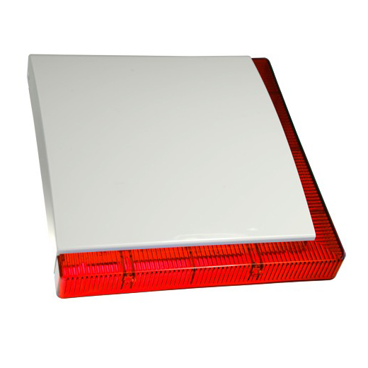 VEGA-R - Sirena piezoeléctrica con lanzadestellos para exterior grado 3 cableada. Flash Rojo