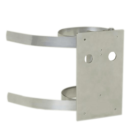 Optex Soporte acero inoxidable para montaje en poste de detectores Redscan · Ref. RLS-PB
