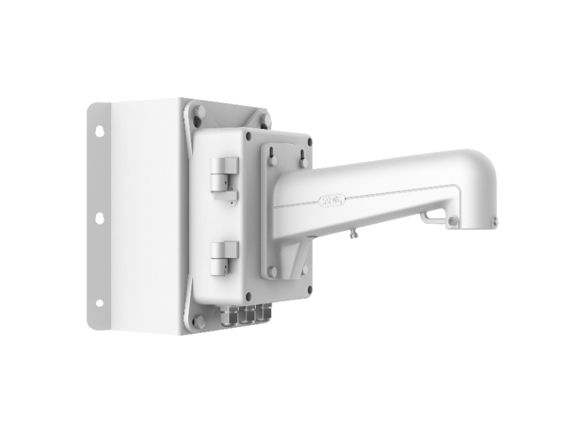 DS-1602ZJ-box-corner - Soporte Caja de conexiones Hikvision de montaje en esquina para domos Aluminio