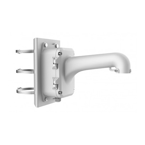 DS-1604ZJ-BOX-POLE - Soporte para poste/mástil/báculo con caja de conexiones, espacio para fuente de 24VAC/3A y adaptador de columna