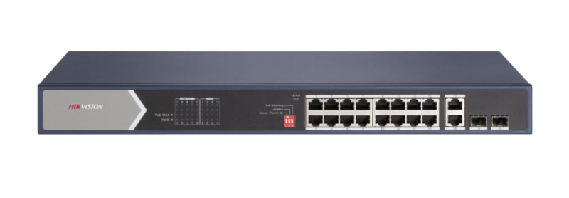 Hikvision Switch 20 puertos 16PoE no administrado Gigabit · Ref. DS-3E0520HP-E
