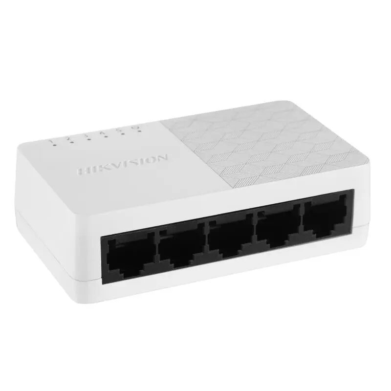 Hikvision Switch Compacto 5 puertos Gigabit 10/100/1000 Mbps no administrado (No POE) · Ref. DS-3E0505D-O