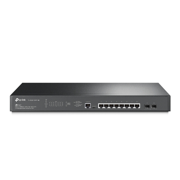 TP-Link Switch Gestionable JetStream 8 puertos 2.5Gbps PoE+ y 2 puertos 10GE SFP+ · Ref. SG3210XHP-M2