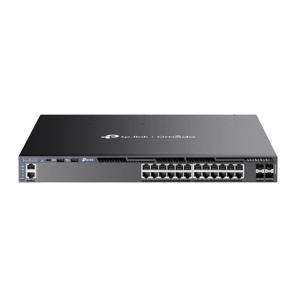TP-Link Switch Gestionable Omada L3 Stackable 24 puertos Gigabit PoE+ y 4 puertos a 10GB · Ref. SG6428XHP