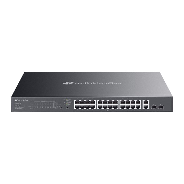 TP-Link Switch Omada Gestionable 28 Puertos Gigabit con 24 Puertos PoE+ · Ref. ES228GMP