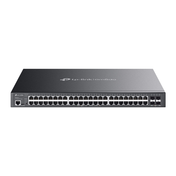 TP-Link Switch Omada L2+ 48 puertos Gigabit y 4 SFP+ 10Gbps, con 48 PoE+ · Ref. SG3452XP
