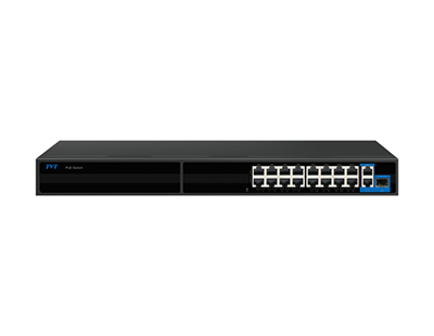 TVT Switch PoE de 16 10/100 + 2 10/100/1000 Puertos con IA · Ref. TD-B2216S1-PGS