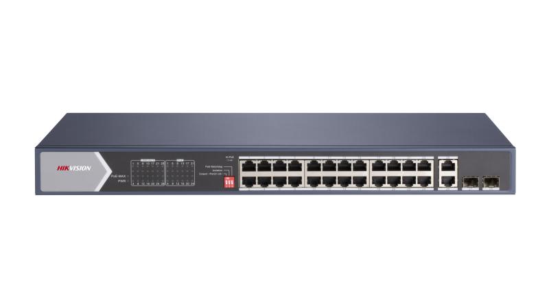 Hikvision Switch PoE Gigabit de 28 Puertos No gestionable · Ref. DS-3E0528HP-E