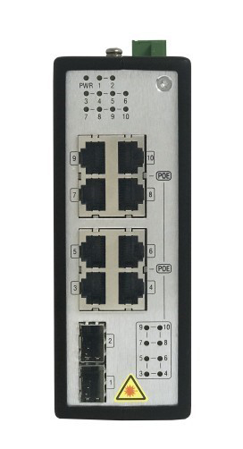 Hikvision Switch POE industrial no gestionado Gigabit 8 puertos · Ref. DS-3T0510P