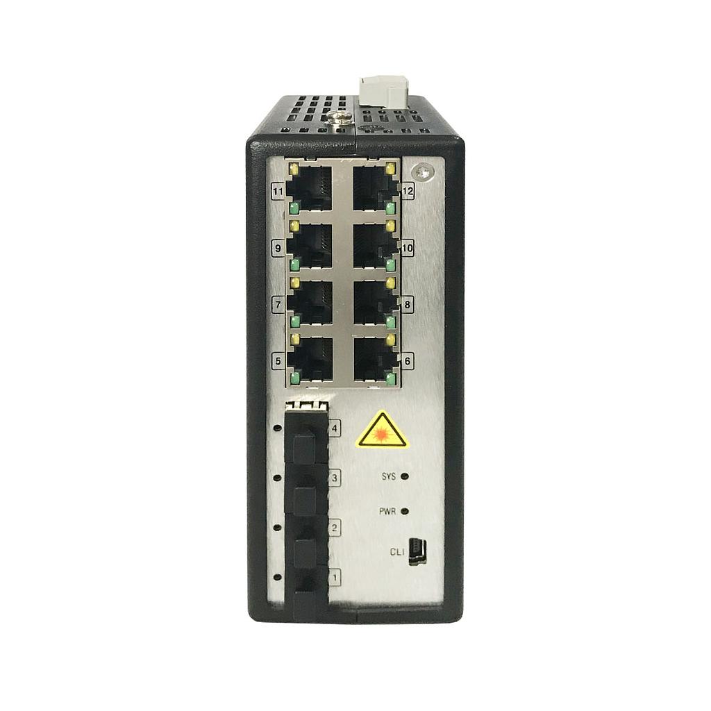 Hikvision Switch POE industrial totalmente gestionado Gigabit de 8 puertos · Ref. DS-3T3512P