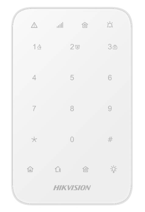 Hikvision Teclado táctil LED inalámbrico para control sistema Hikvision AXPRO compatible 868MHz · Ref. DS-PK1-E-WE