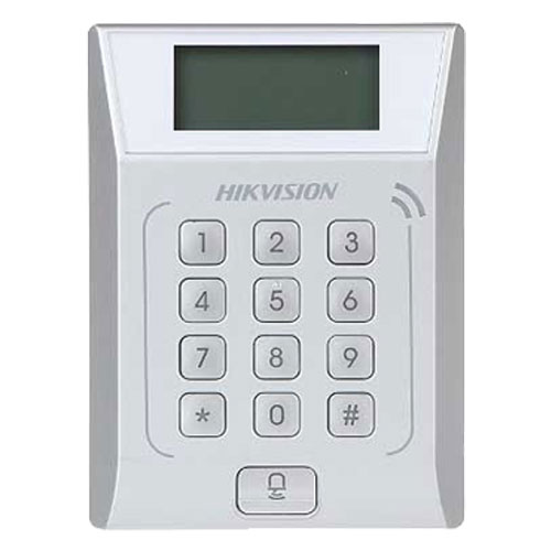 Hikvision Terminal autónomo de accesos con teclado y pantalla LCD Hikvision Mifare. TCP/IP · Ref. DS-K1T802M