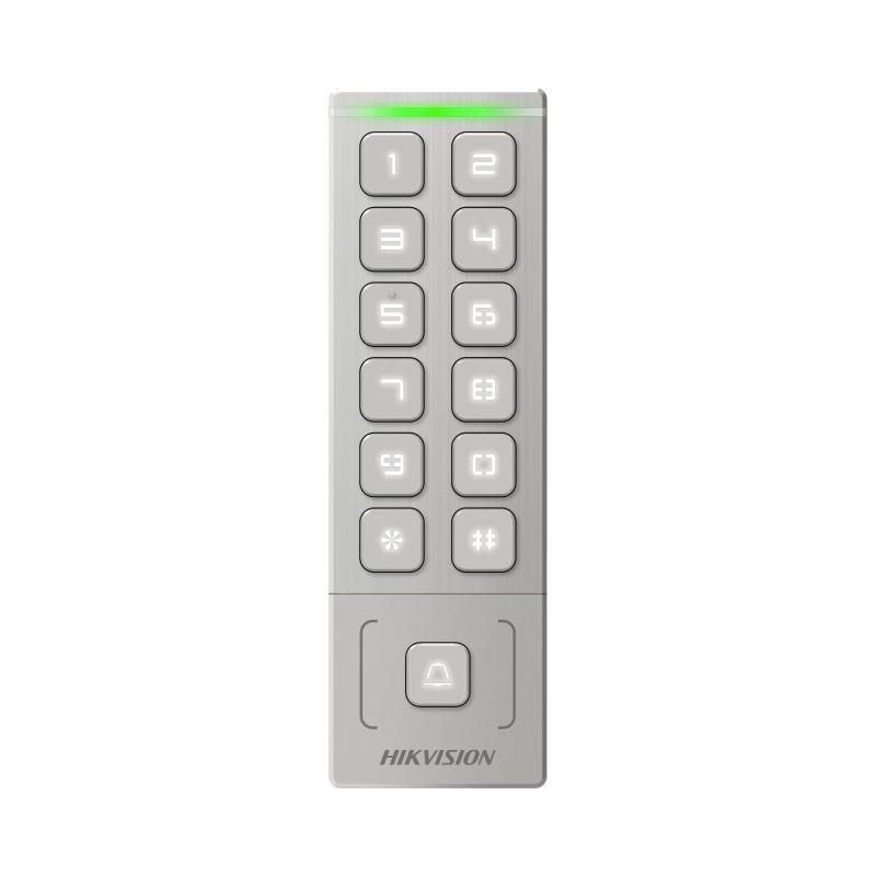 Hikvision Terminal de Accesos Slim Compacto para tarjetas M1 Mifare y teclado WiFi · Ref. DS-K1T809MWX