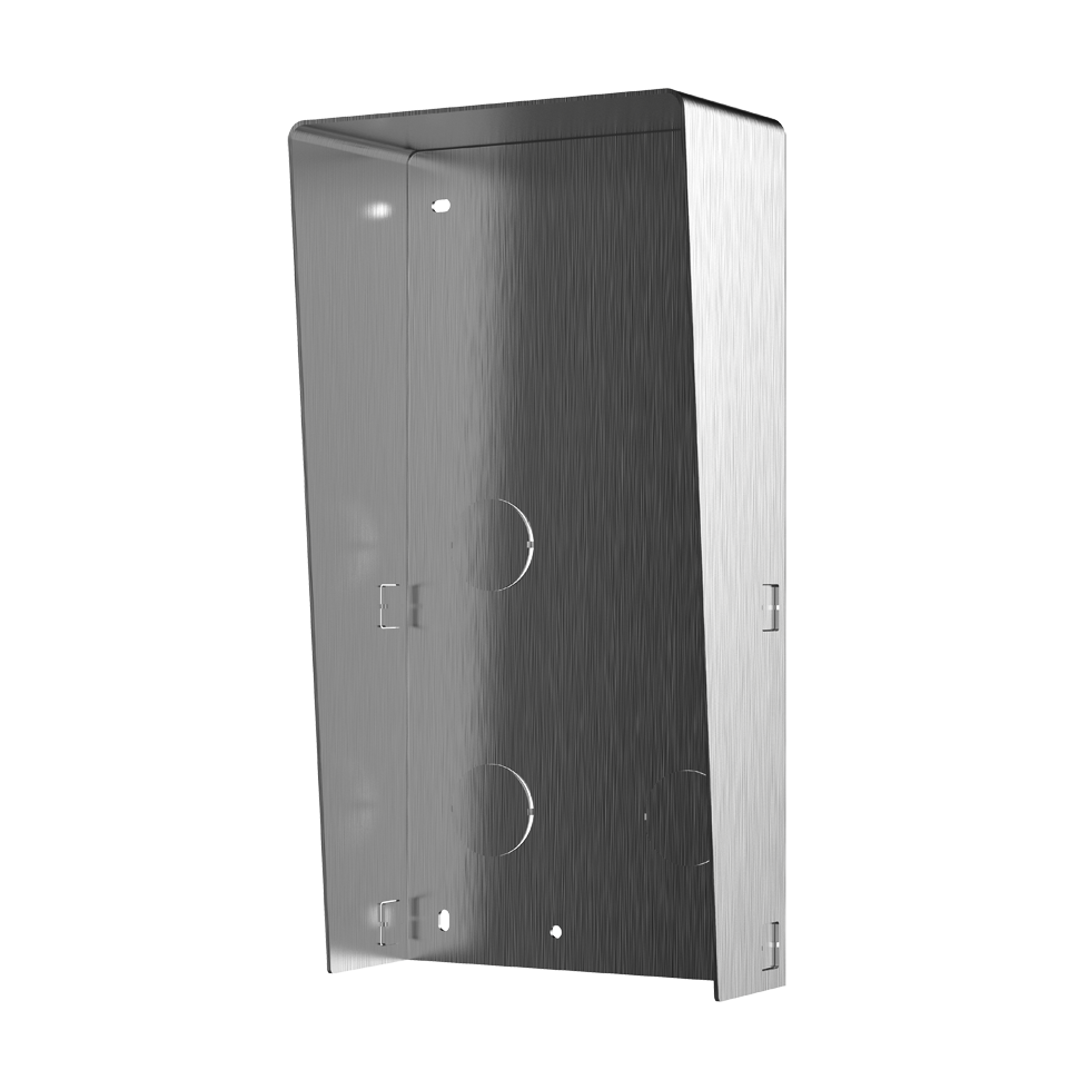 Hikvision Visera Protectora de lluvia para videoportero 2 módulos Acero inoxidable Superficie · Ref. DS-KABD8003-RS2/S