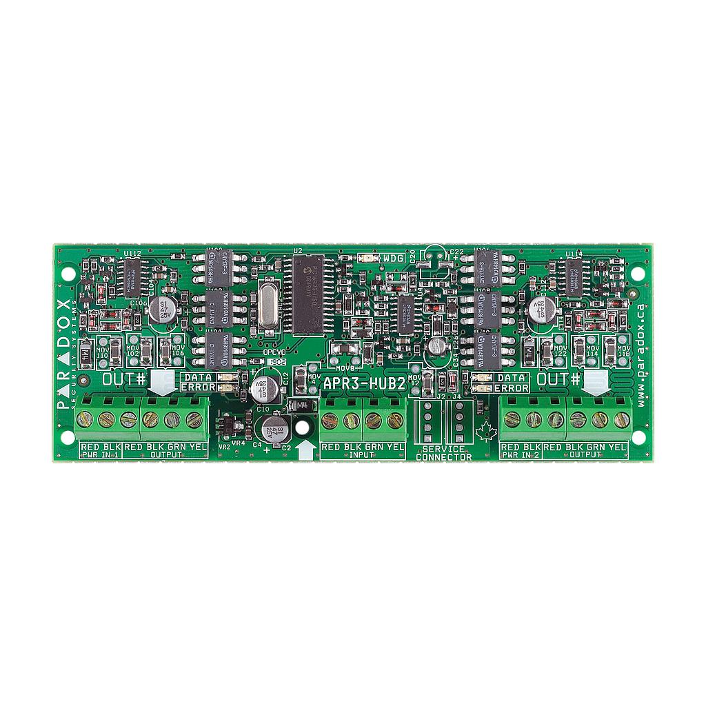 HUB2 - Aislador y repetidor de señal para BUS Paradox