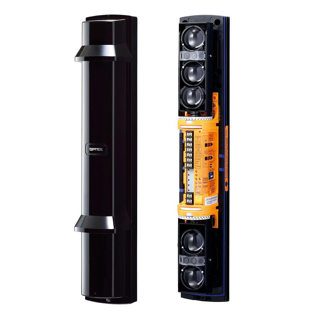 SL-200QDM - Barrera de infrarrojos 4 haces Protección perimetral 60m Doble modulación, 4 frecuencias Antifog Optex SL-200QDM