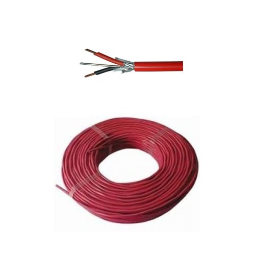 BSC03218 - Bobina 100m Cable Incendio 2 hilos. 2 x 1,5 mm² trenzado. Apantallado Color rojo. Libre Halógenos