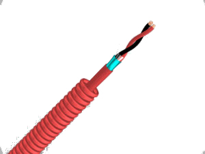 Bobina 100m Precableado en tubo corrugado Ø20 LH Rojo + SOZ1-K (AS+) PH120 2x2,5mm² Cca 500V · Ref. BSCT25100CI